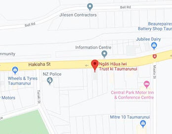 Ngāti Hāua Iwi Trust location map